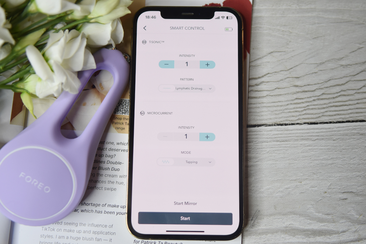 FOREO BEAR 2 Facial Toning Device for Eyes and Lips settings