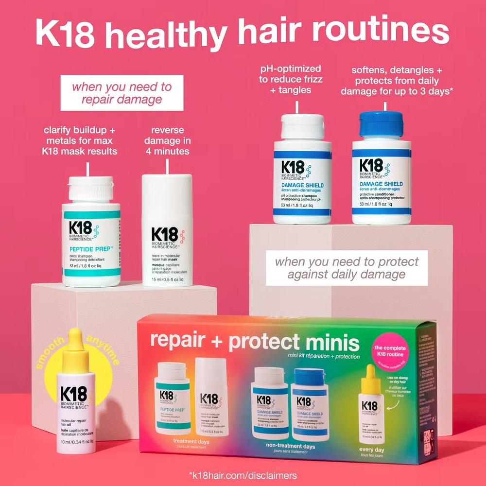 K18 Biomimetic Hairscience Repair and Protect Minis K18 Biomimetic Hairscience Repair and Protect Minis