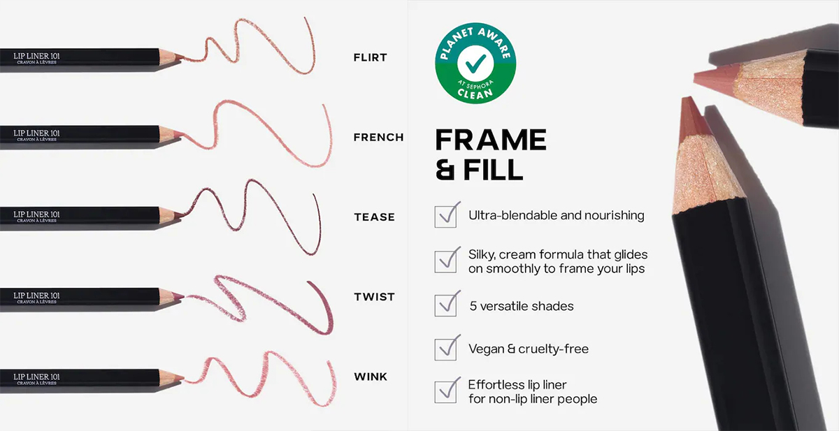 Saie Lip Liner 101: Creamy & Nourishing Lip Pencil