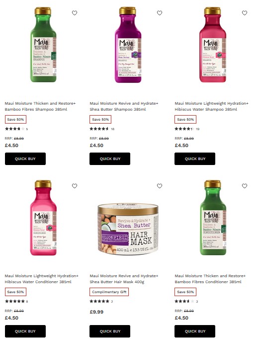 50% off Maui Moisture  at Lookfantastic