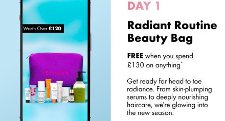 Sephora UK Radiant Routine Beauty Bag 2024