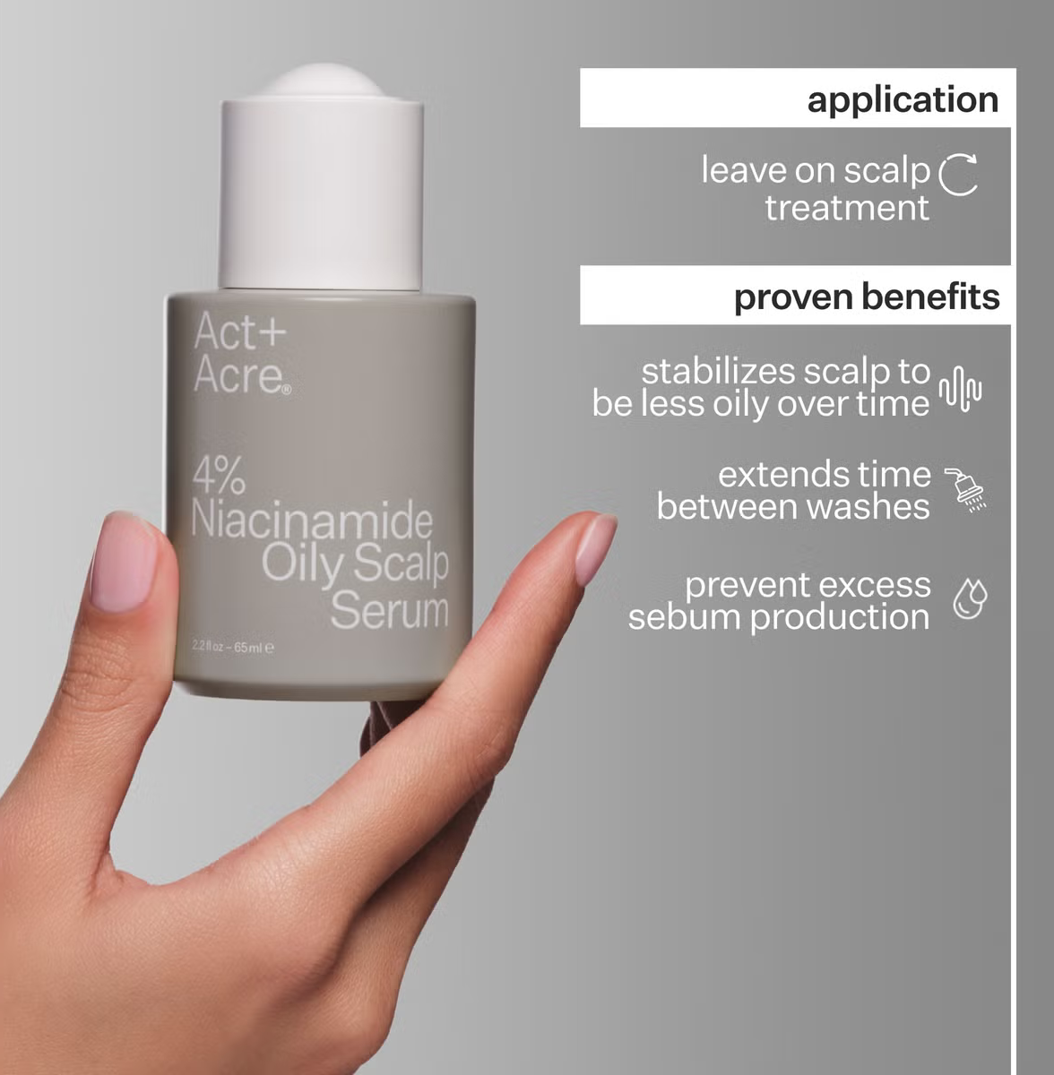 Act+Acre 4% Niacinamide Oily Scalp Serum Act+Acre 4% Niacinamide Oily Scalp Serum