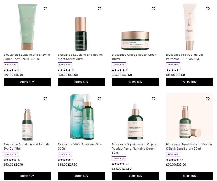 30% off Biossance at Lookfantastic 30% off Biossance at Lookfantastic