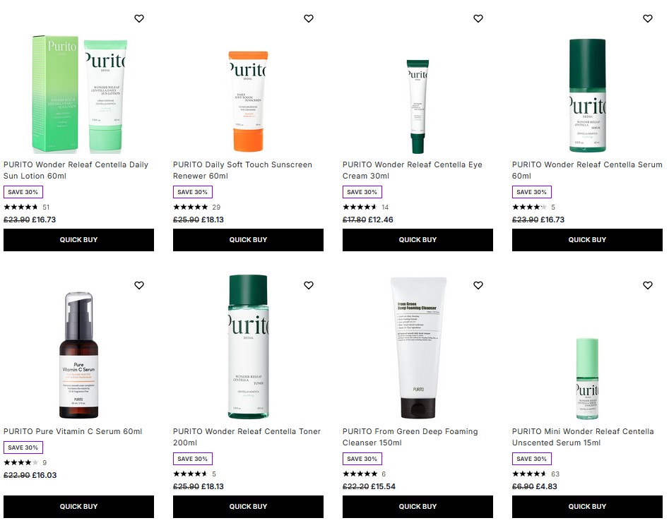 30% off PURITO at Lookfantastic 30% off PURITO at Lookfantastic