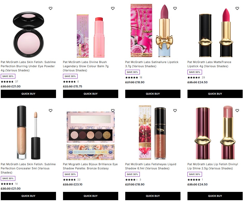 30% off Pat McGrath at Lookfantastic 30% off Pat McGrath at Lookfantastic