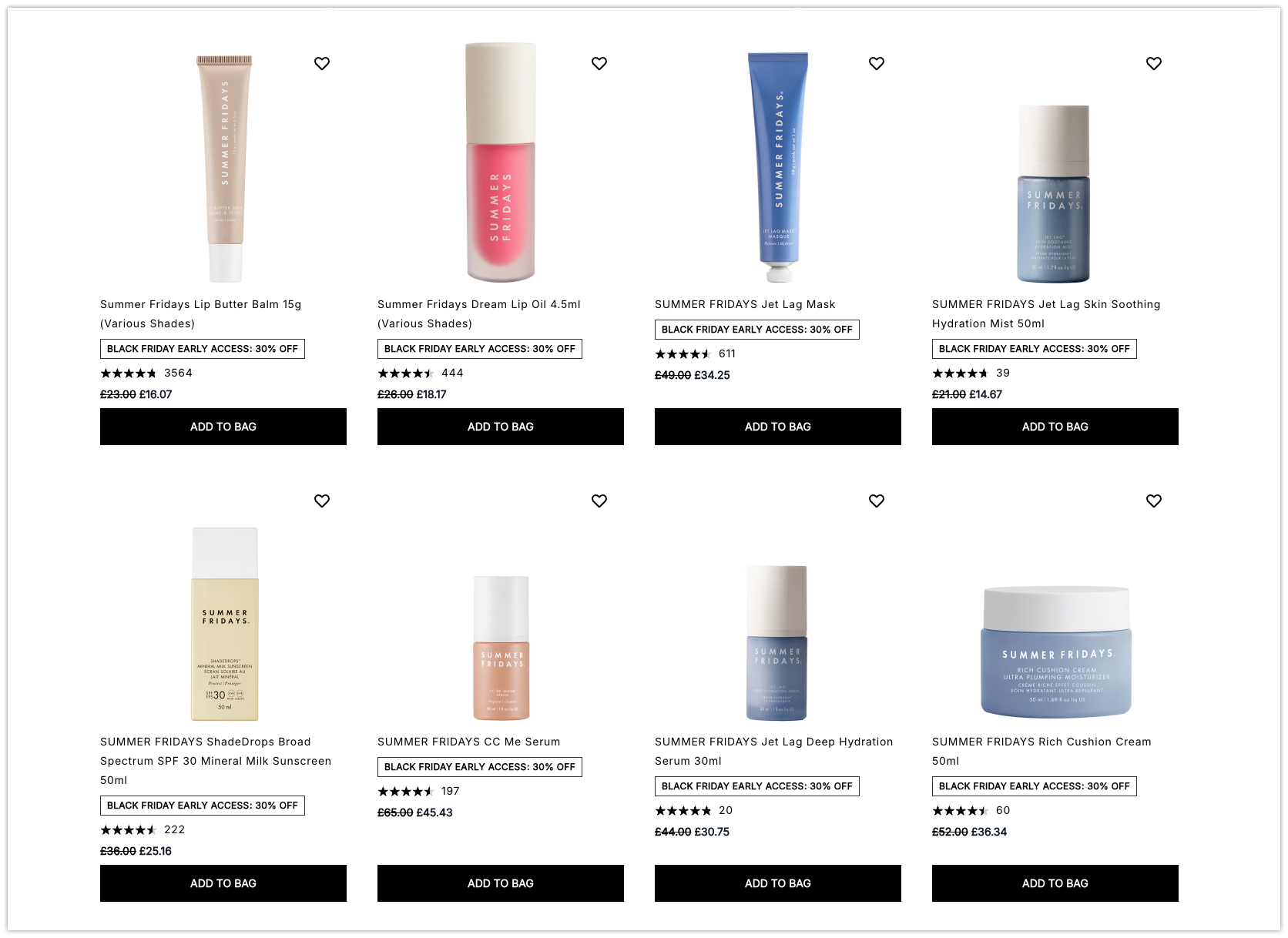 30% off SUMMER FRIDAYS at Cult Beauty