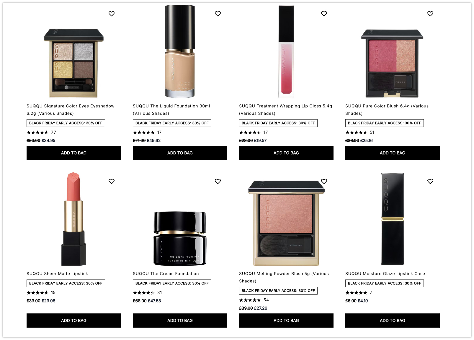 30% off SUQQU at Cult Beauty