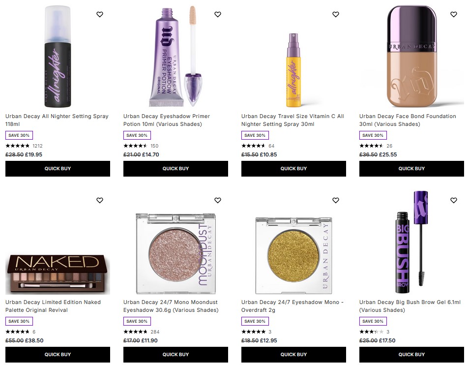 30% off Urban Decay at Lookfantastic 30% off Urban Decay at Lookfantastic
