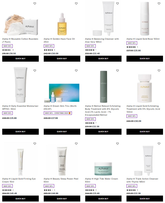 30% off Alpha-H at Lookfantastic 30% off Alpha-H at Lookfantastic