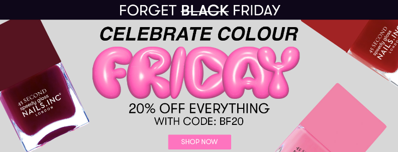 Black Friday at Nails inc: 20% off sitewide Black Friday at Nails inc: 20% off sitewide