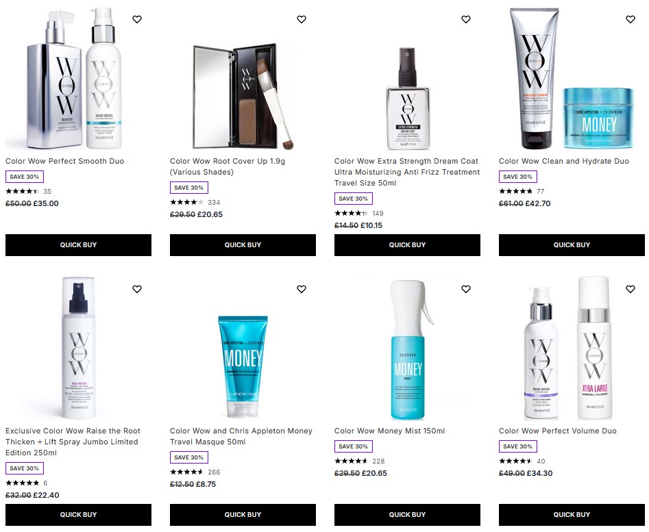 30% off Color Wow at Lookfantastic 30% off Color Wow at Lookfantastic