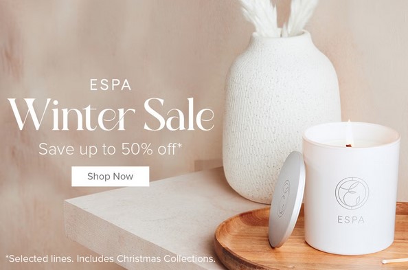 Up to 50% off sale at ESPA  Up to 50% off sale at ESPA