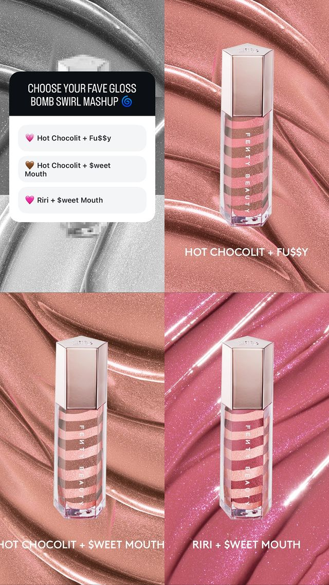 Fenty Beauty has announced 3 new shades of the Gloss Bomb Swirl Twisted Lip Luminizer Fenty Beauty has announced 3 new shades of the Gloss Bomb Swirl Twisted Lip Luminizer