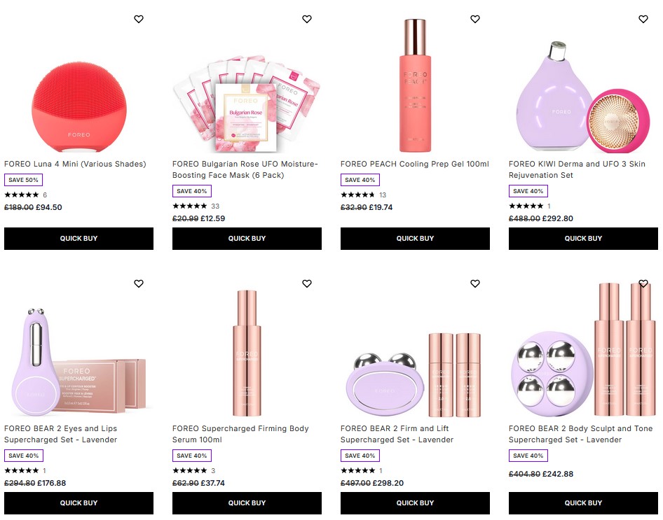 Up to 50% off FOREO at Lookfantastic Up to 50% off FOREO at Lookfantastic