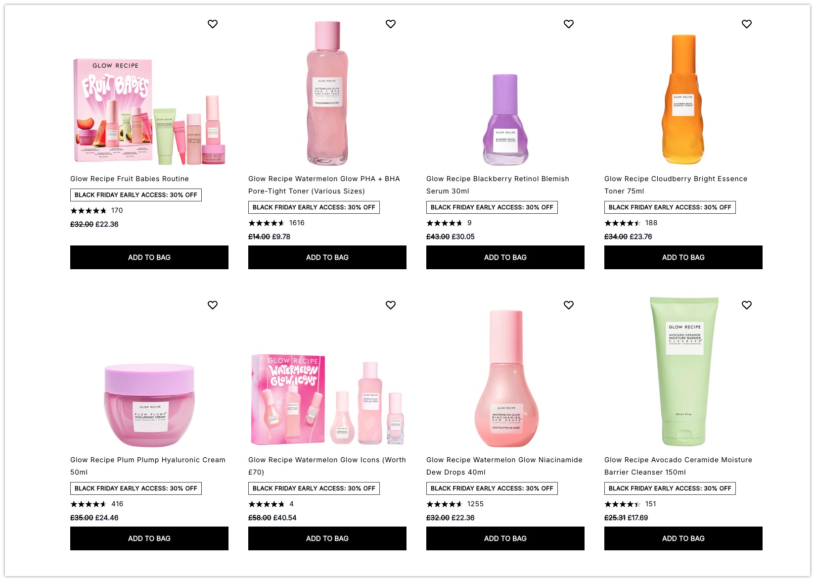 30% off Glow Recipe at Cult Beauty