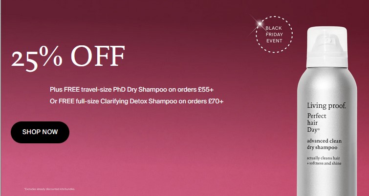Black Friday at Living Proof: 25% off sitewid Black Friday at Living Proof: 25% off sitewid