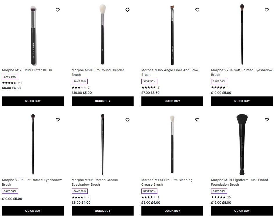 50% off Morphe at Lookfantastic 50% off Morphe at Lookfantastic