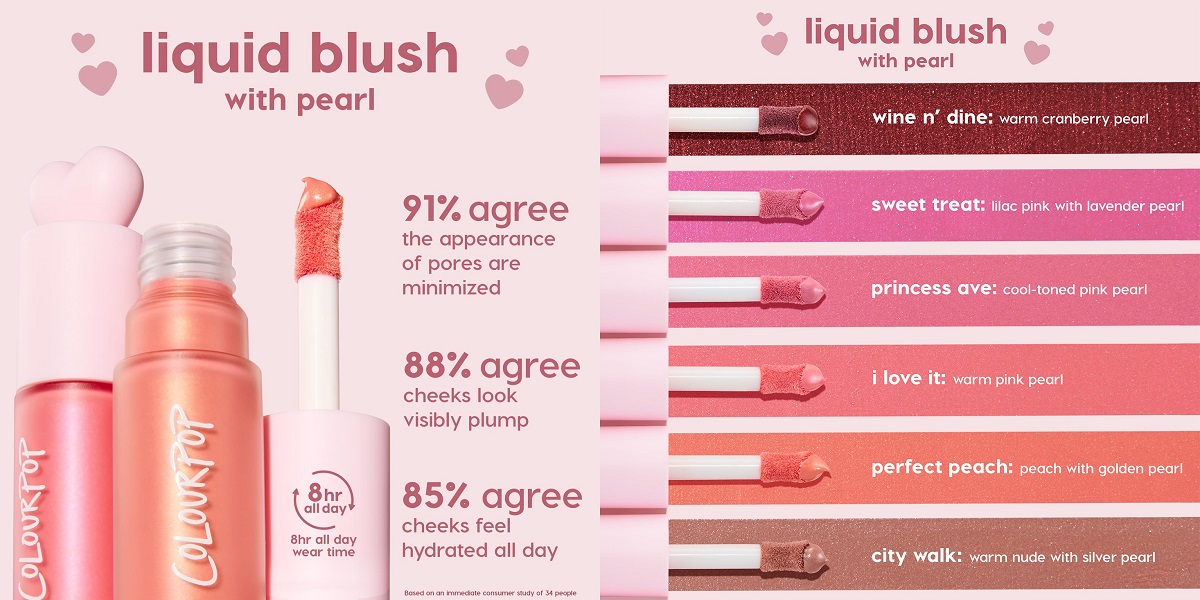 Colourpop has released 6 new pearly shades of the Colourpop Liquid Blush Colourpop has released 6 new pearly shades of the Colourpop Liquid Blush