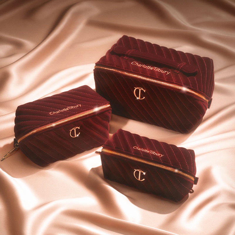 Charlotte Tilbury Organizer Velvet Makeup Bag
