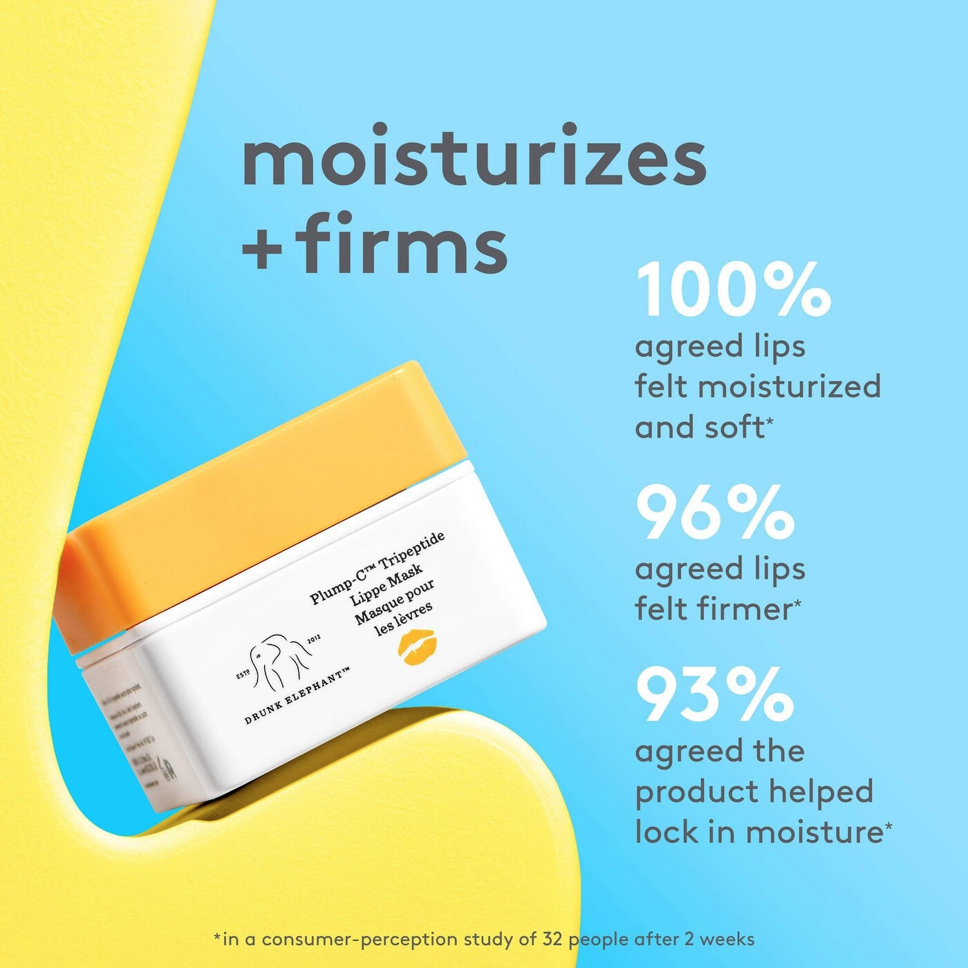 Drunk Elephant Plump-C™ Tripeptide Lippe Mask with Vitamin C