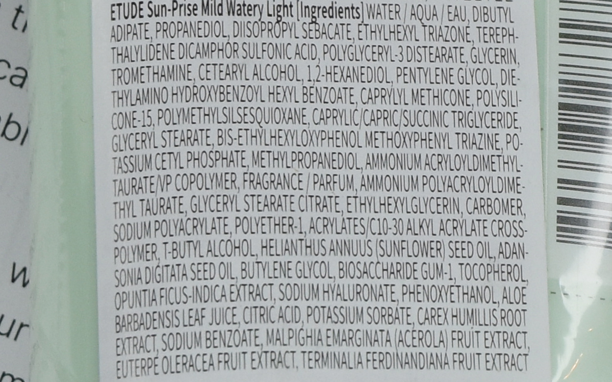 Etude Sunprise Mild Watery Light SPF 50 Etude Sunprise Mild Watery Light SPF 50