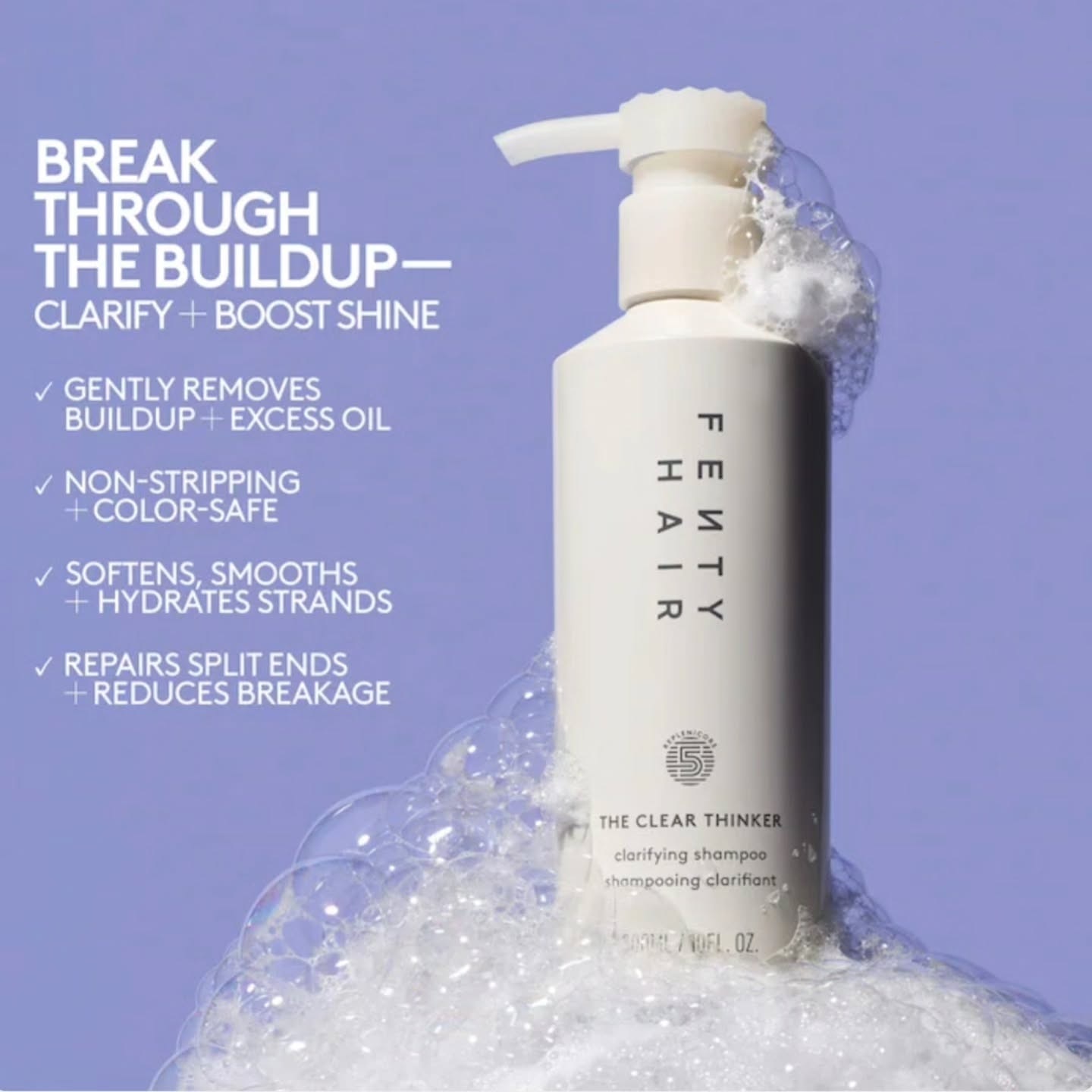 Fenty Beauty Clear Thinker Clarifying Detox Shampoo Fenty Beauty Clear Thinker Clarifying Detox Shampoo