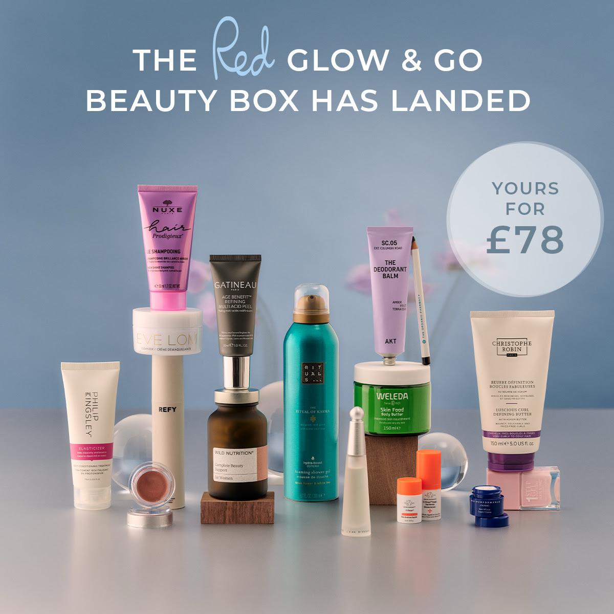 Hearst Magazines Red Glow & Go Beauty Box 2025