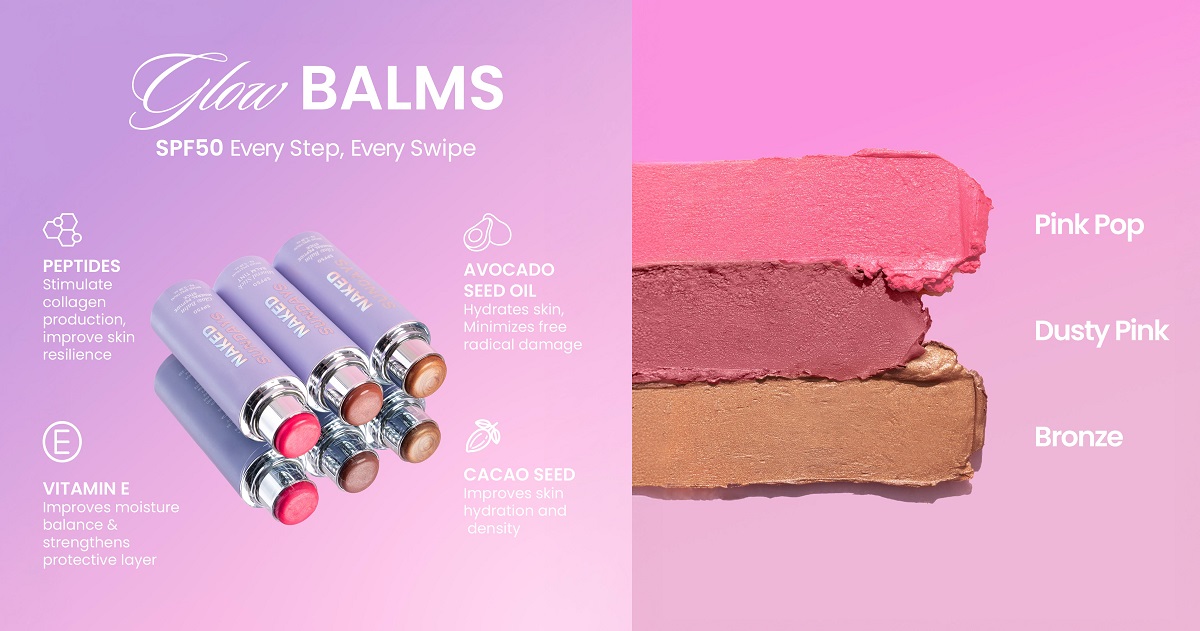 New shades of the Naked Sundays SPF50 GlowBalm Mineral Peptide Stick New shades of the Naked Sundays SPF50 GlowBalm Mineral Peptide Stick