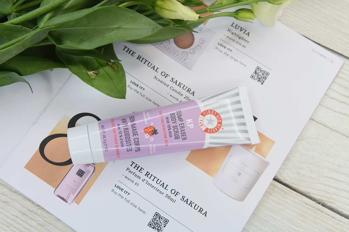 First Aid Beauty KP Bump Eraser Fresh Strawberry Body Scrub with 10% AHA  First Aid Beauty KP Bump Eraser Fresh Strawberry Body Scrub with 10% AHA