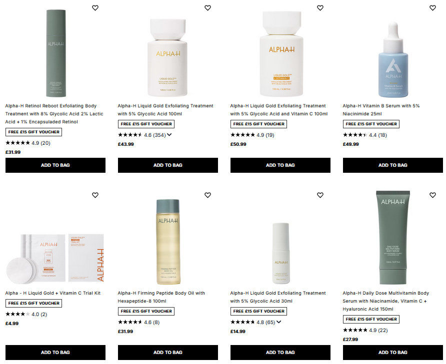 20% off Alpha-H at Cult Beauty