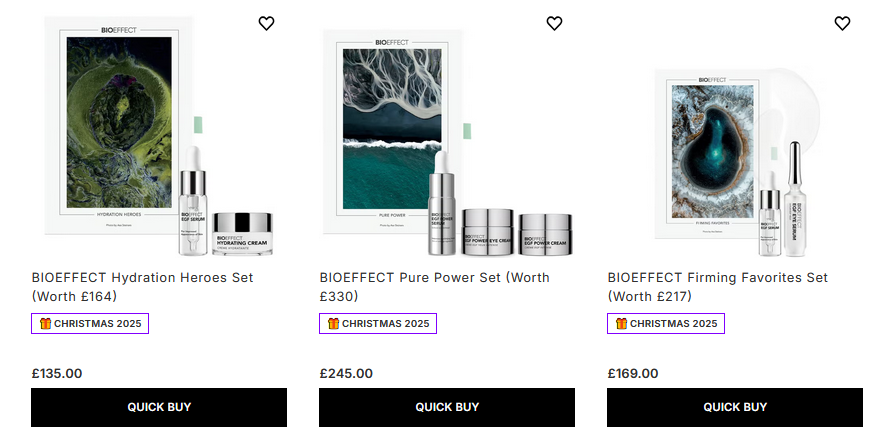 BIOEFFECT Holiday 2025 Gift Sets