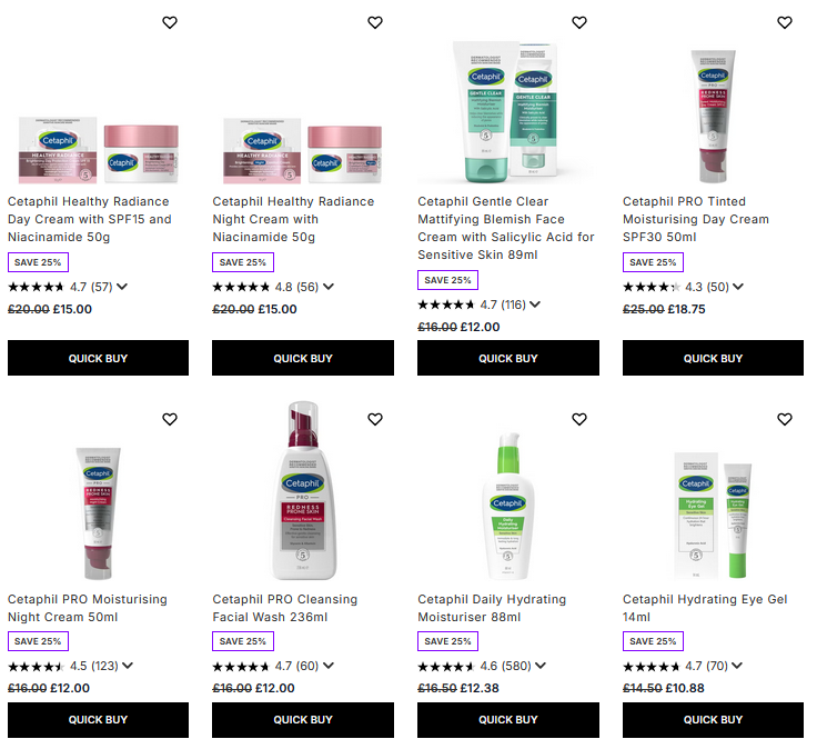 25% off Cetaphil at Lookfantastic 25% off Cetaphil at Lookfantastic