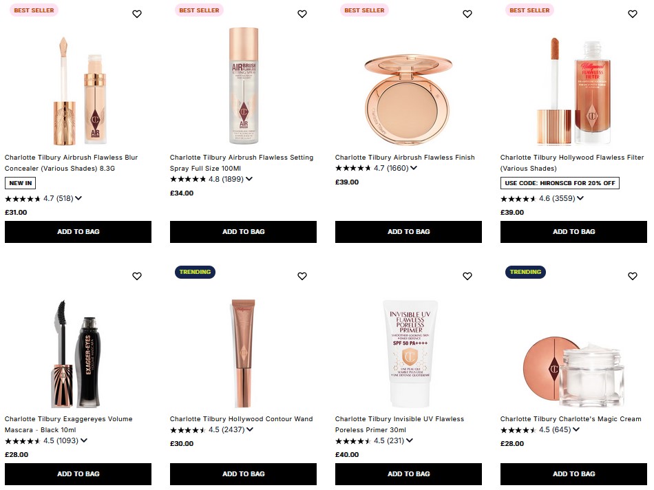 20% off Charlotte Tilbury at Cult Beauty 20% off Charlotte Tilbury at Cult Beauty