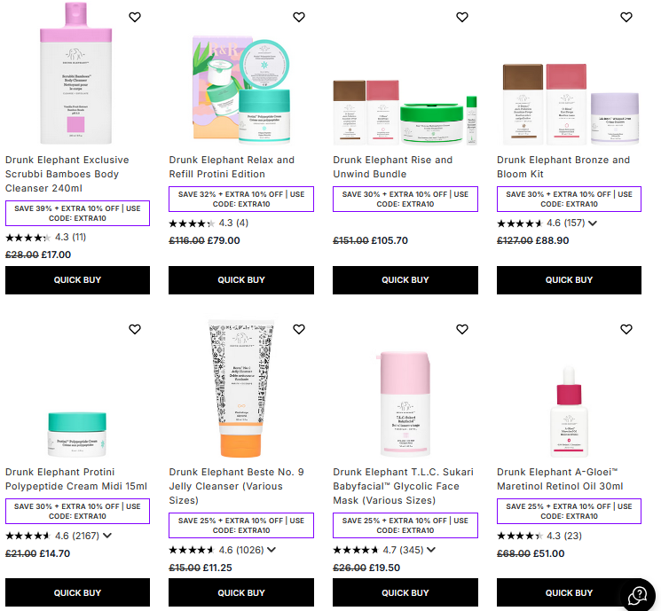 Up to 30% Drunk Elephant at Lookfantastic Up to 30% Drunk Elephant at Lookfantastic