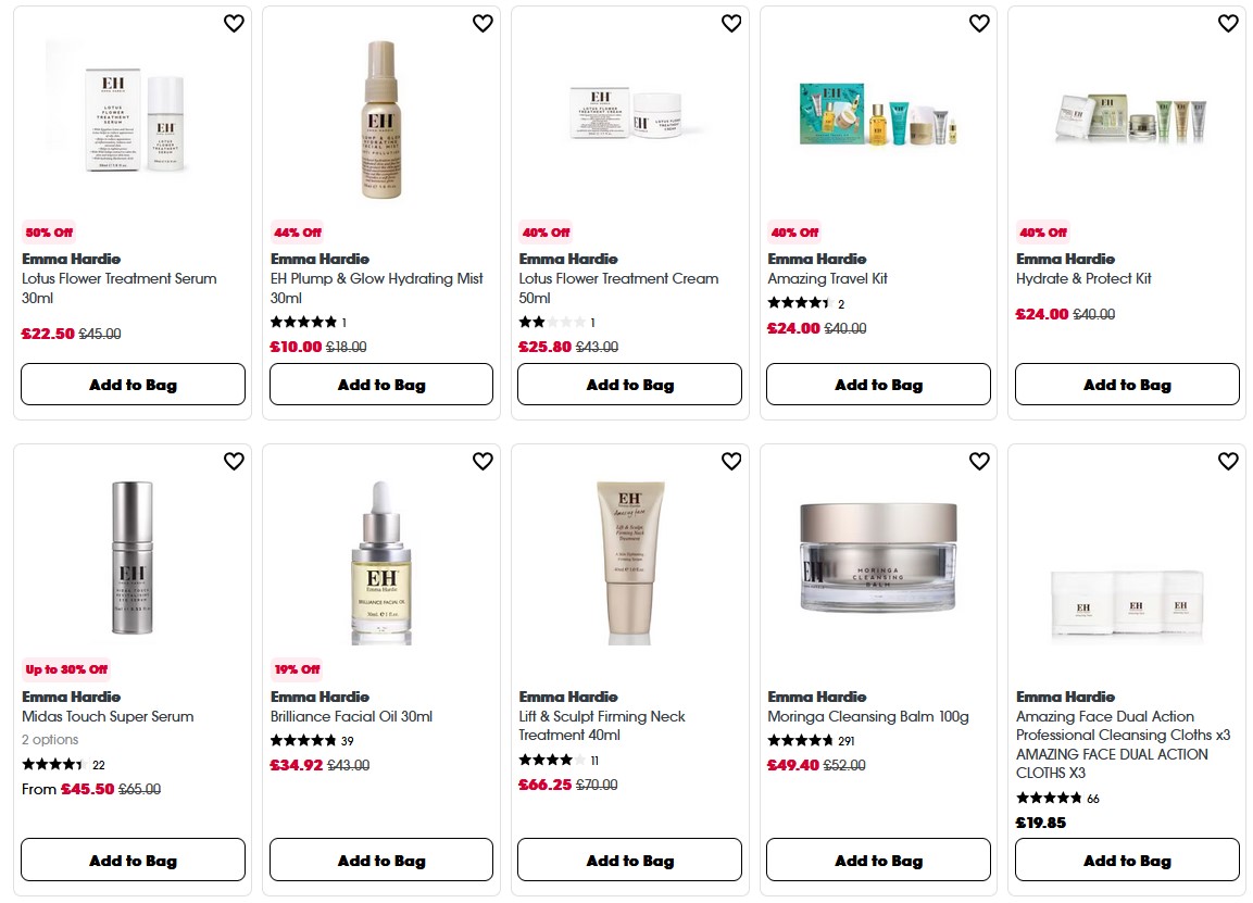 Up to 50% off Emma Hardie at Sephora UK