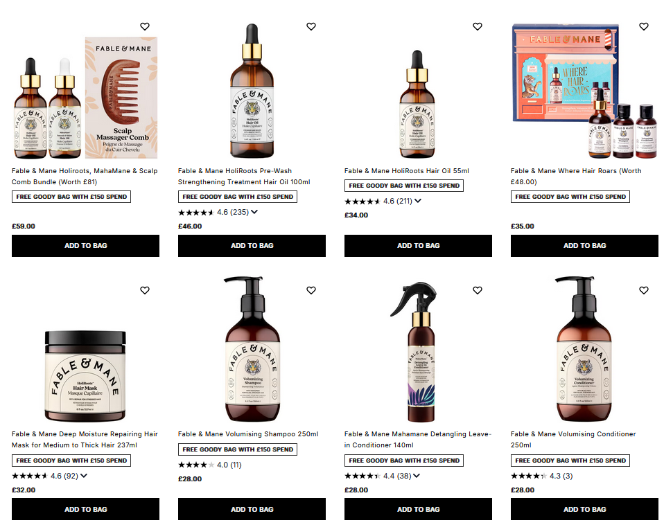 20% off Fable & Mane at Cult Beauty