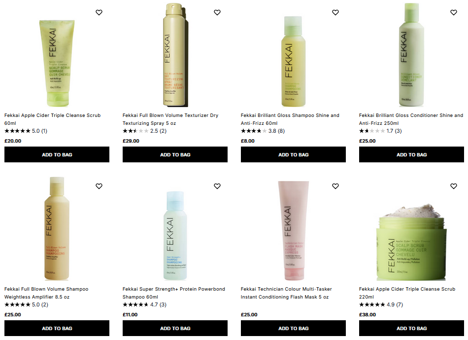 20% off Fekkai at Cult Beauty