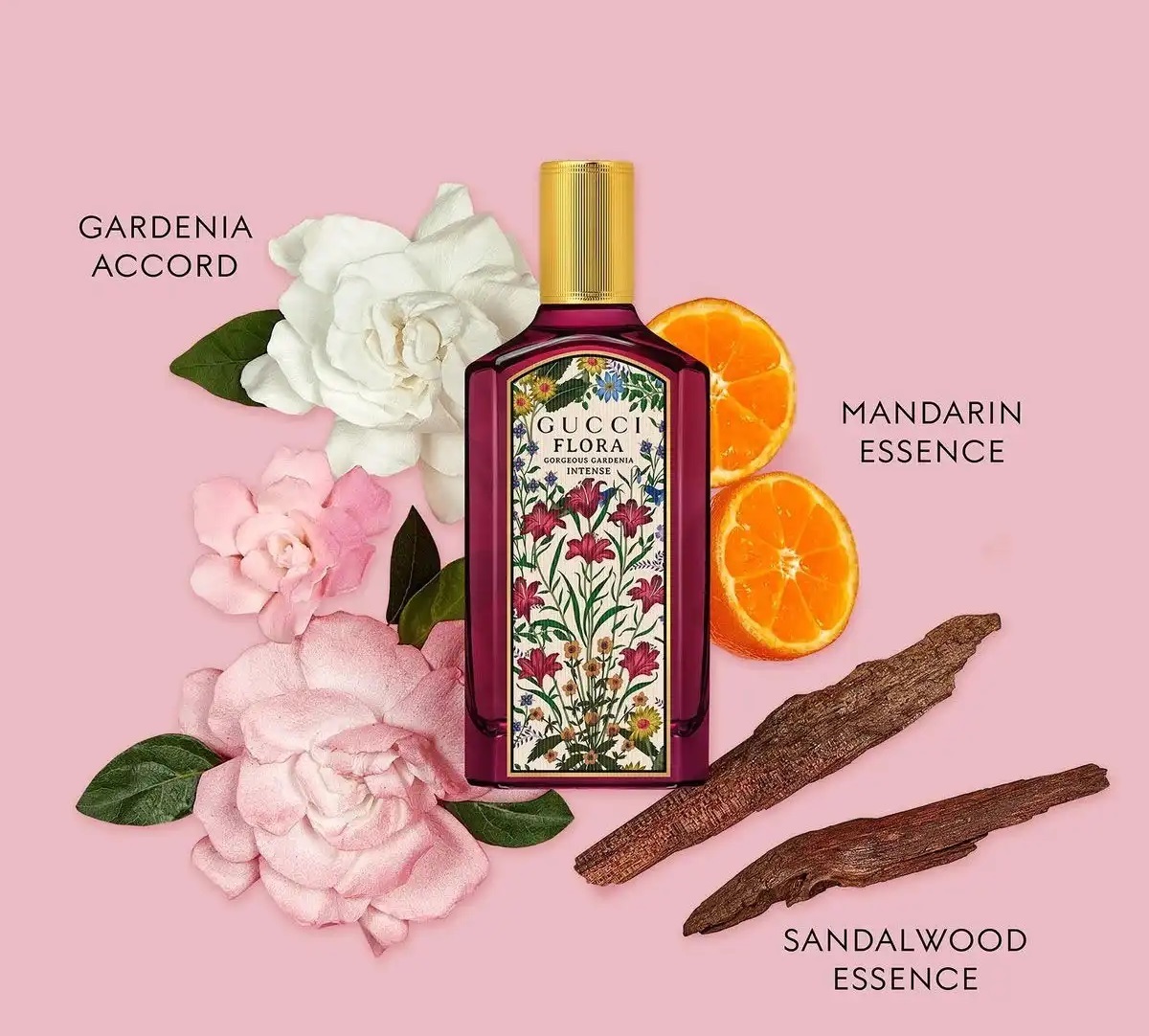 Gucci Flora Gorgeous Gardenia Eau de Parfum Intense with Mandarin Essence, Gardenia Accord and Sandalwood Essence