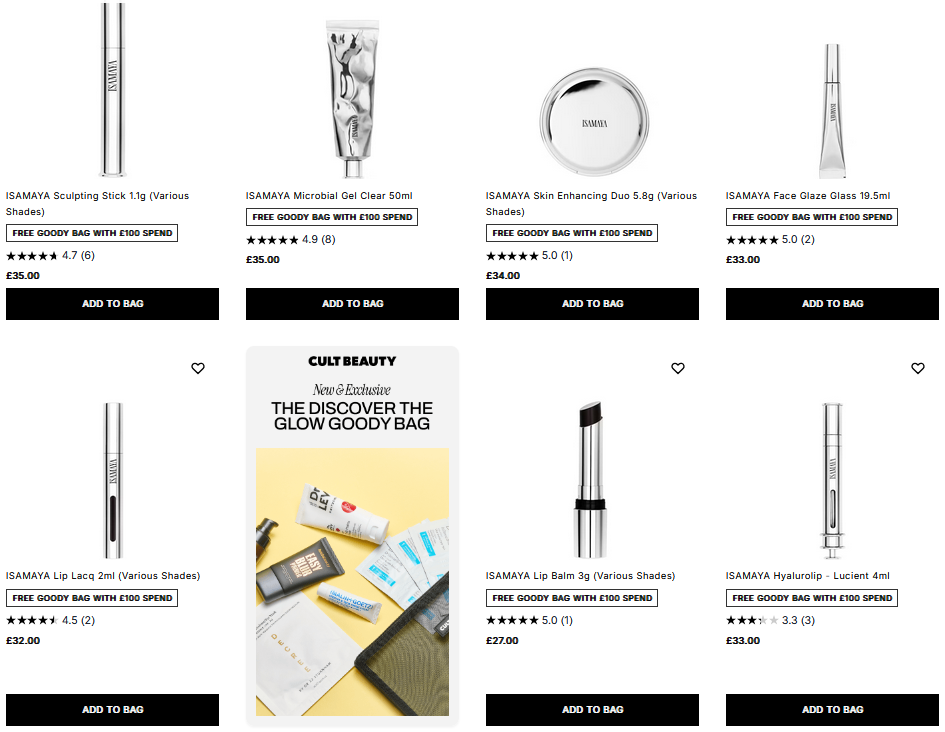 20% off ISAMAYA at Cult Beauty