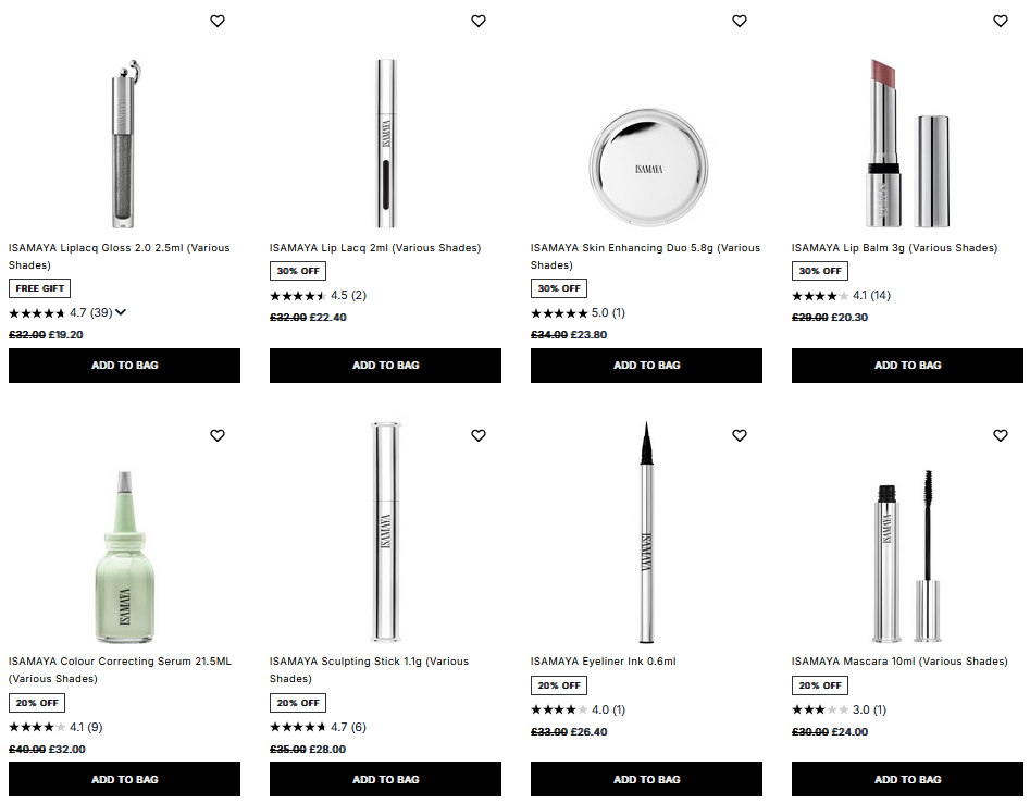 Up to 40% off ISAMAYA at Cult Beauty