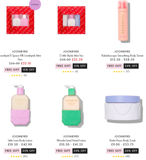 Up to 25% off Joonbyrd at Space NK