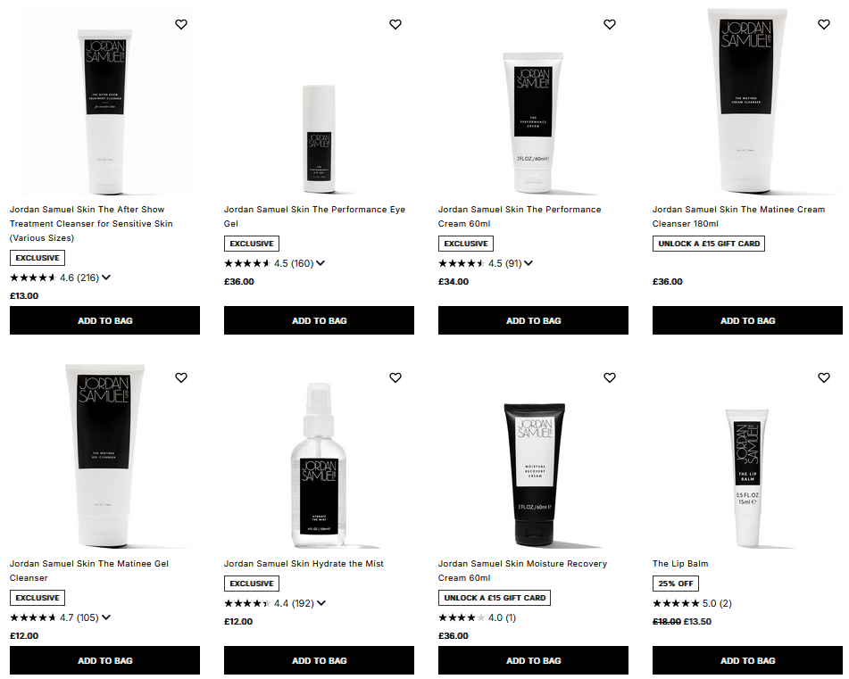 20% off Jordan Samuel at Cult Beauty