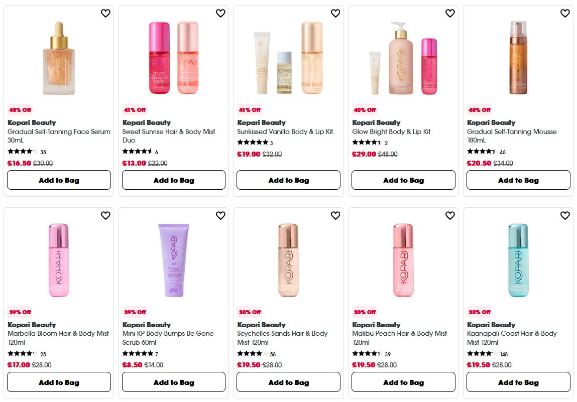 Up to 45% off Kopari Beauty at Sephora UK
