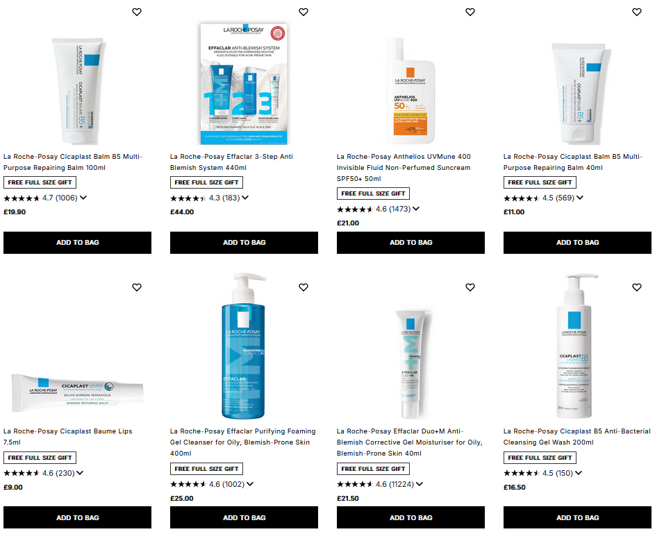 20% off La Roche-Posay at Cult Beauty