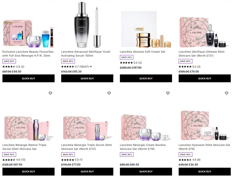 Up to 50% off Lancôme at Lookfantastic