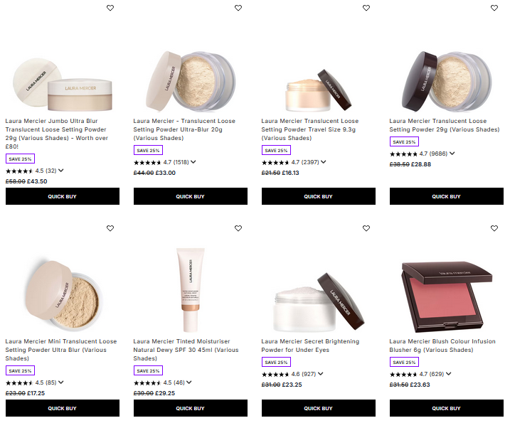 25% off Laura Mercier at Lookfantastic 25% off Laura Mercier at Lookfantastic