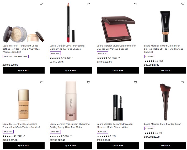 30% off Laura Mercier at Lookfantastic