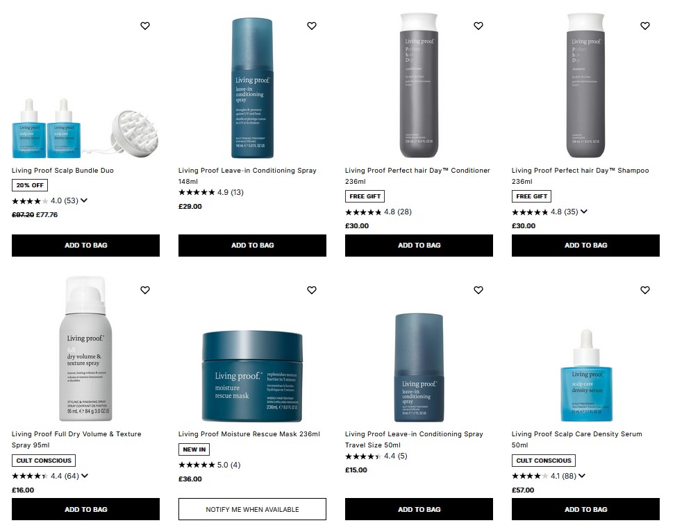 20% off Living Proof at Cult Beauty 20% off Living Proof at Cult Beauty