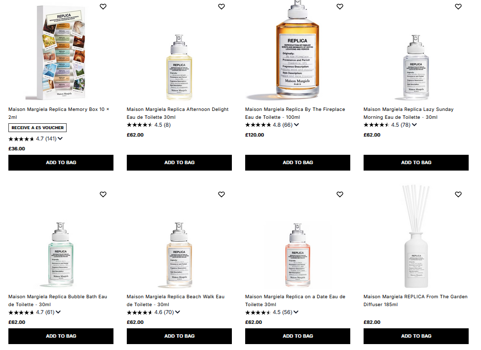 20% off Maison Margiela at Cult Beauty