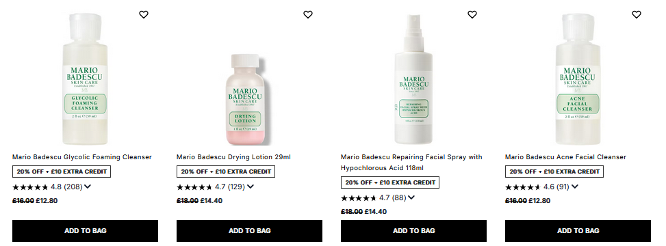 20% off Mario Badescu at Cult Beauty 20% off Mario Badescu at Cult Beauty